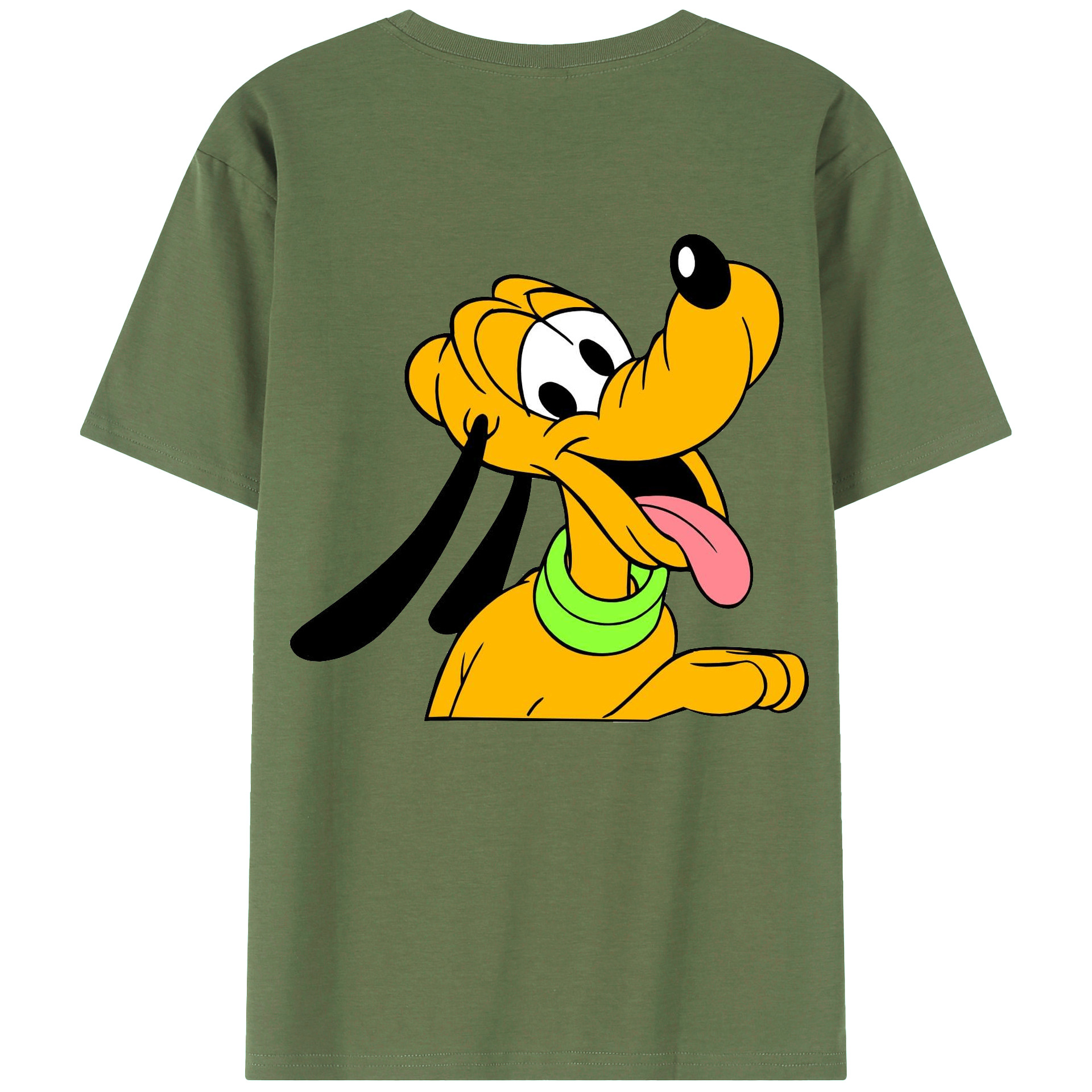 ミッキーマウス Mickey Mouse 綿100％ メンズ半袖Tシャツ（バックプリント） 通気性